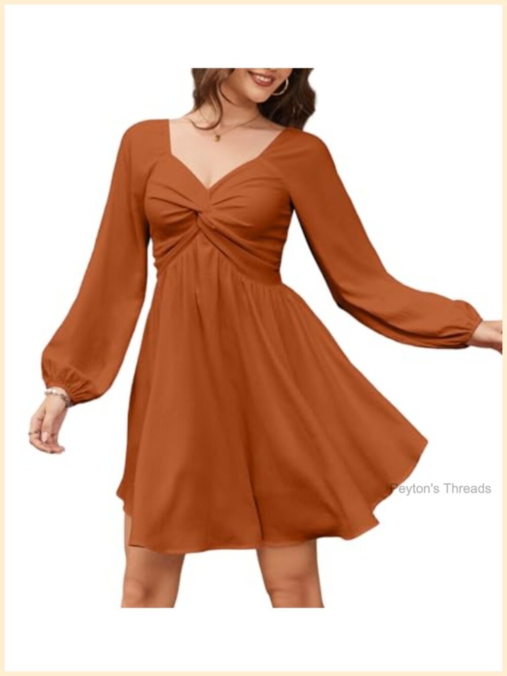 Sweetheart Knot Front Smocked Back A-Line Chiffon Mini Dress